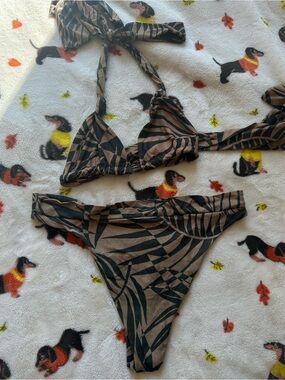 Stone Fox Swim Vintage Palm Bikini Set